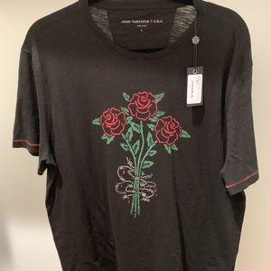 John Varvatos Men’s Rose T Shirt NWT
